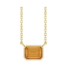 East West Emerald-Cut 14K yellow gold Necklace in Citrine