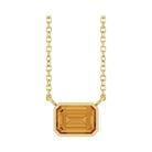 East West Emerald-Cut 14K yellow gold Necklace in Citrine