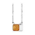 East West Emerald-Cut Necklace in 