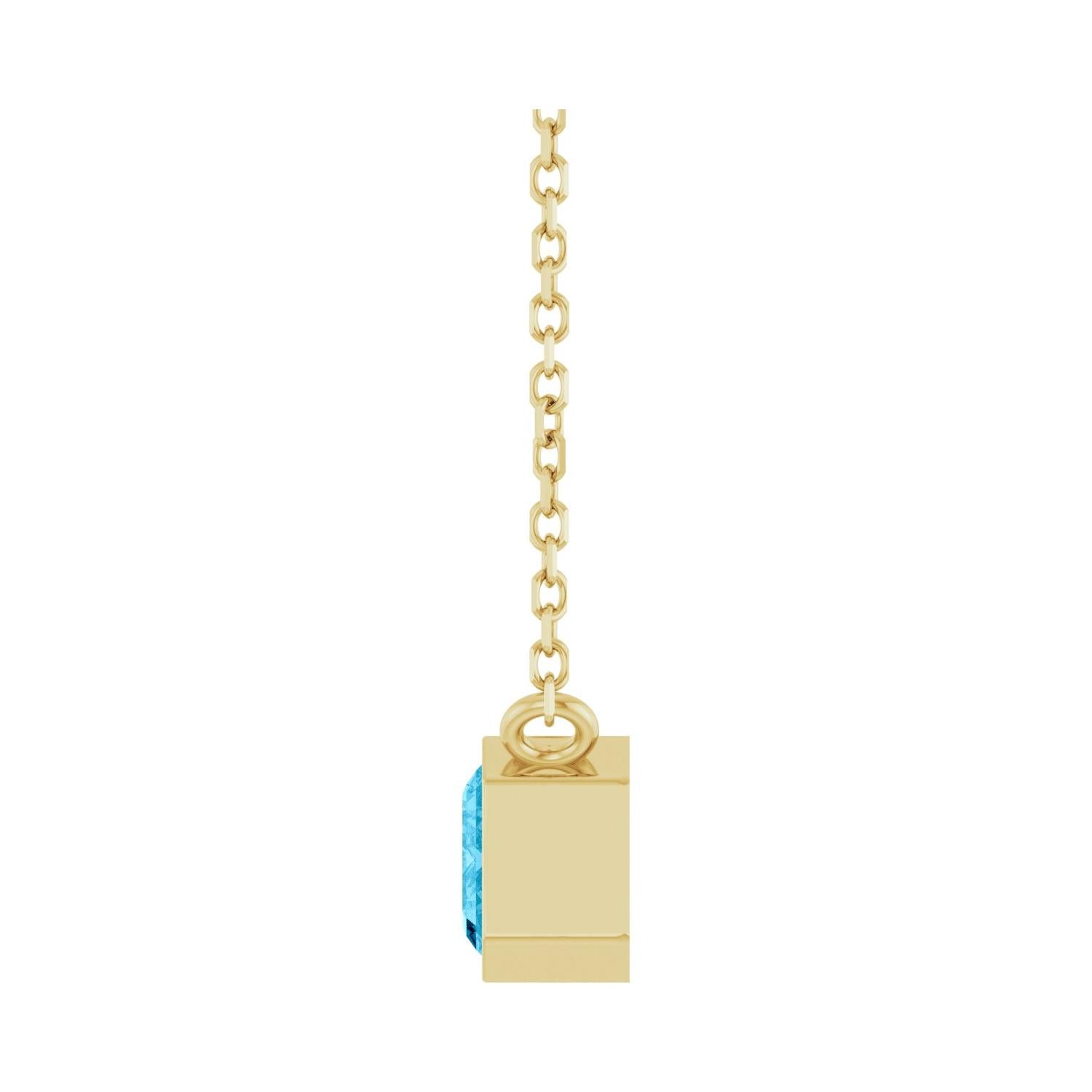 East West Emerald-Cut Necklace in 