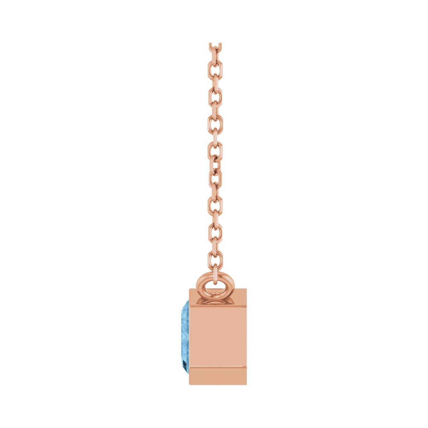 East West Emerald-Cut Necklace in 