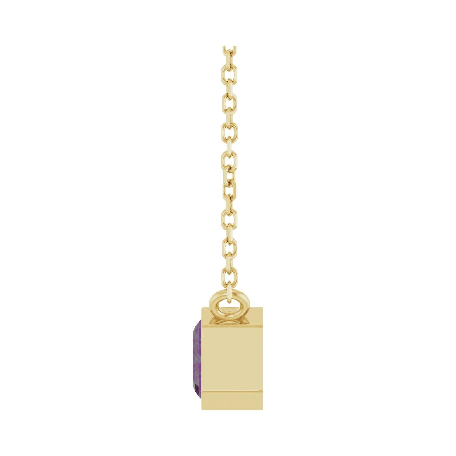 East West Emerald-Cut Necklace in 