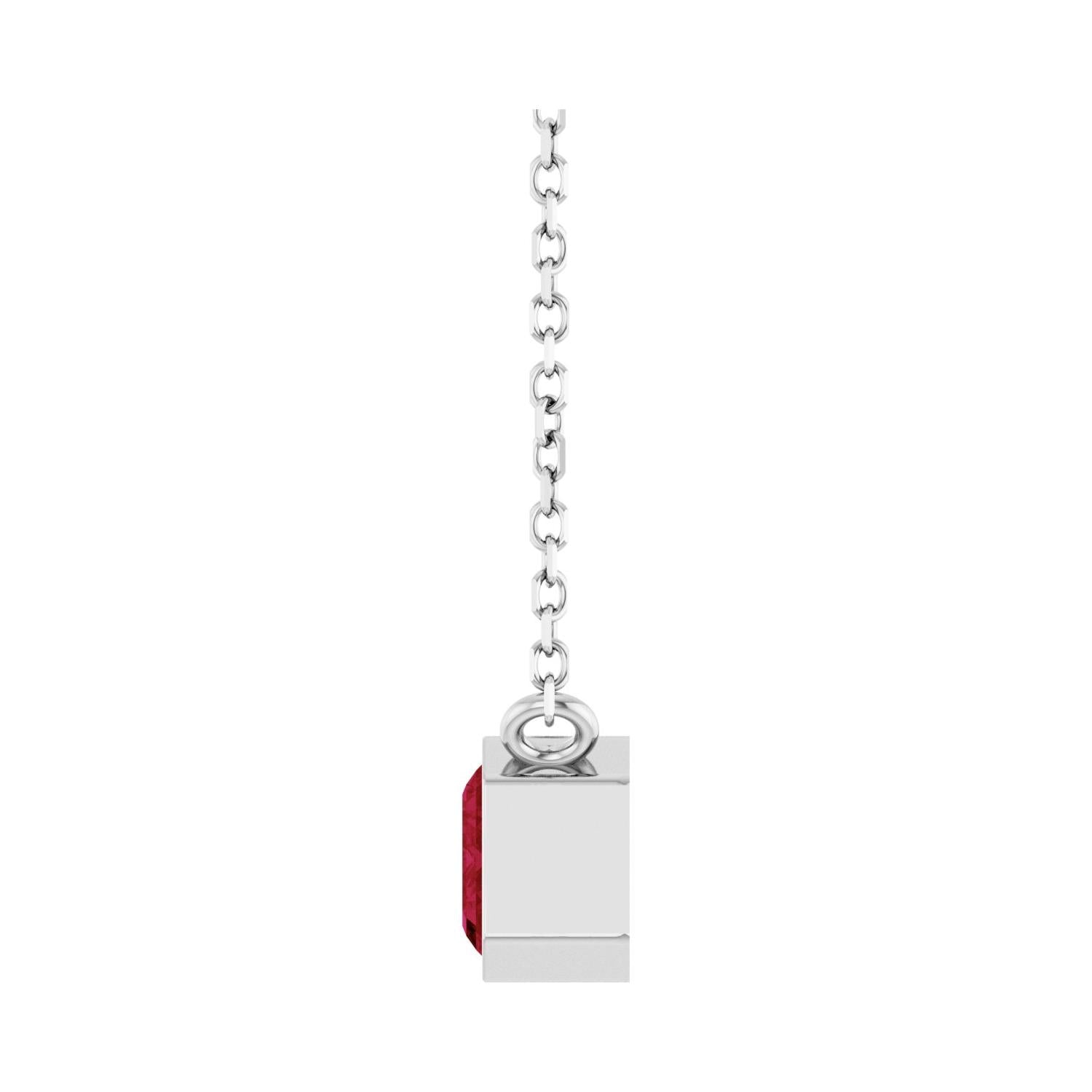 East West Emerald-Cut Necklace in 