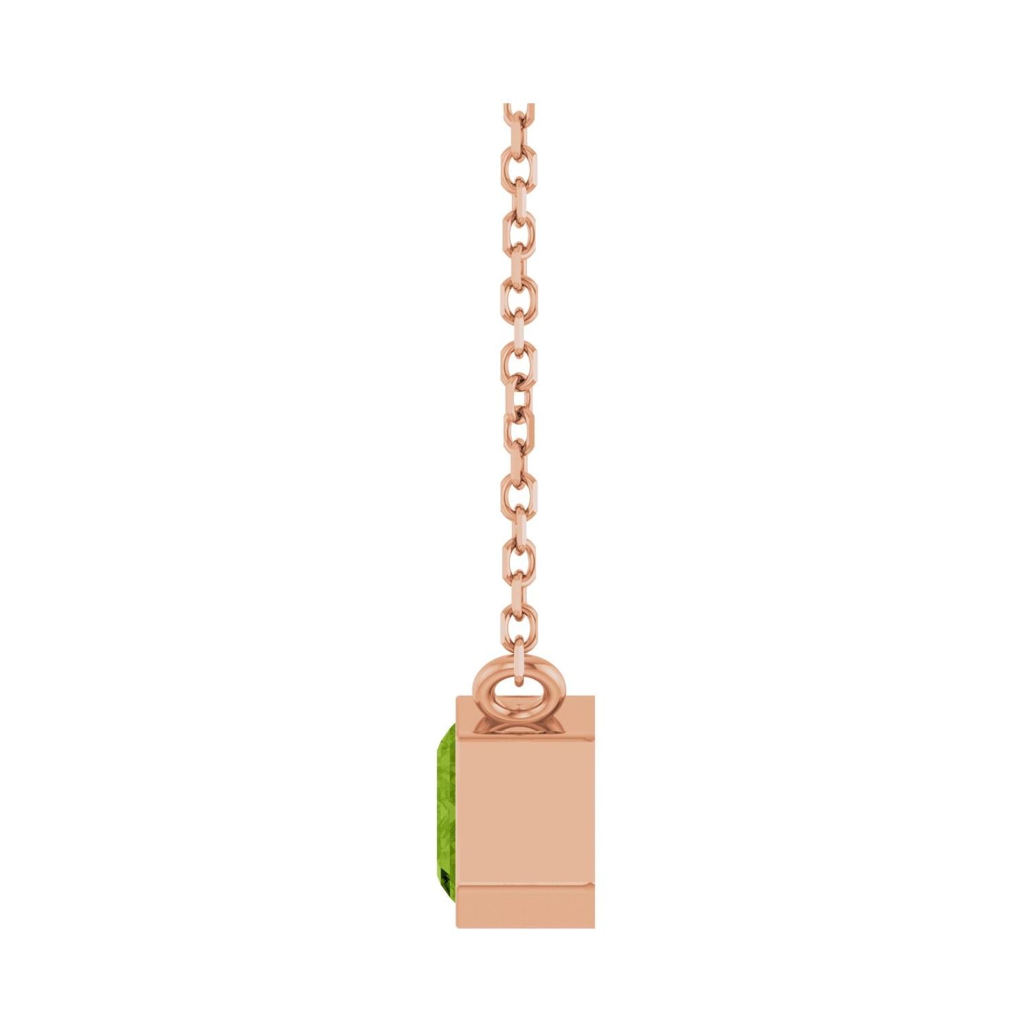East West Emerald-Cut Necklace in 