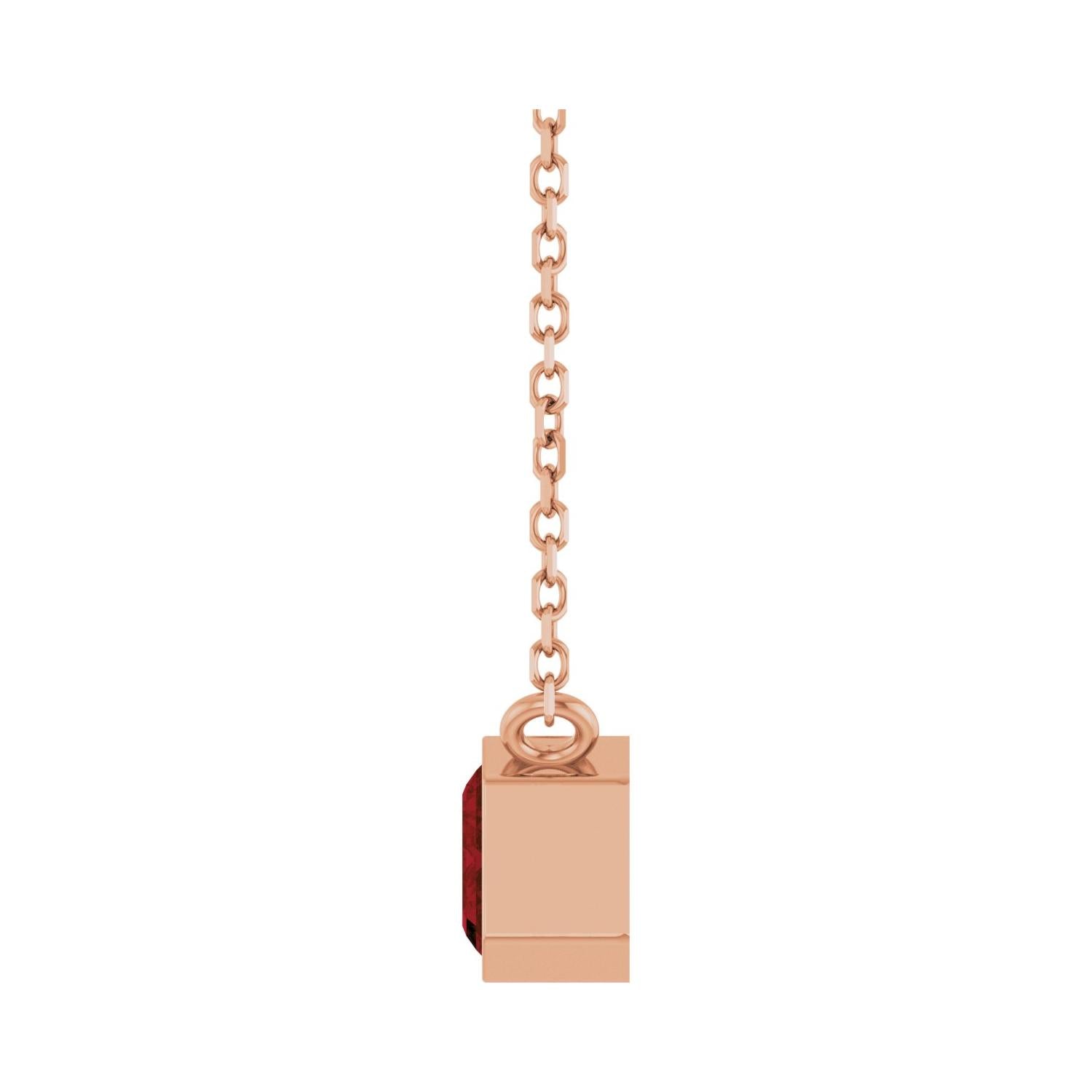 East West Emerald-Cut Necklace in 