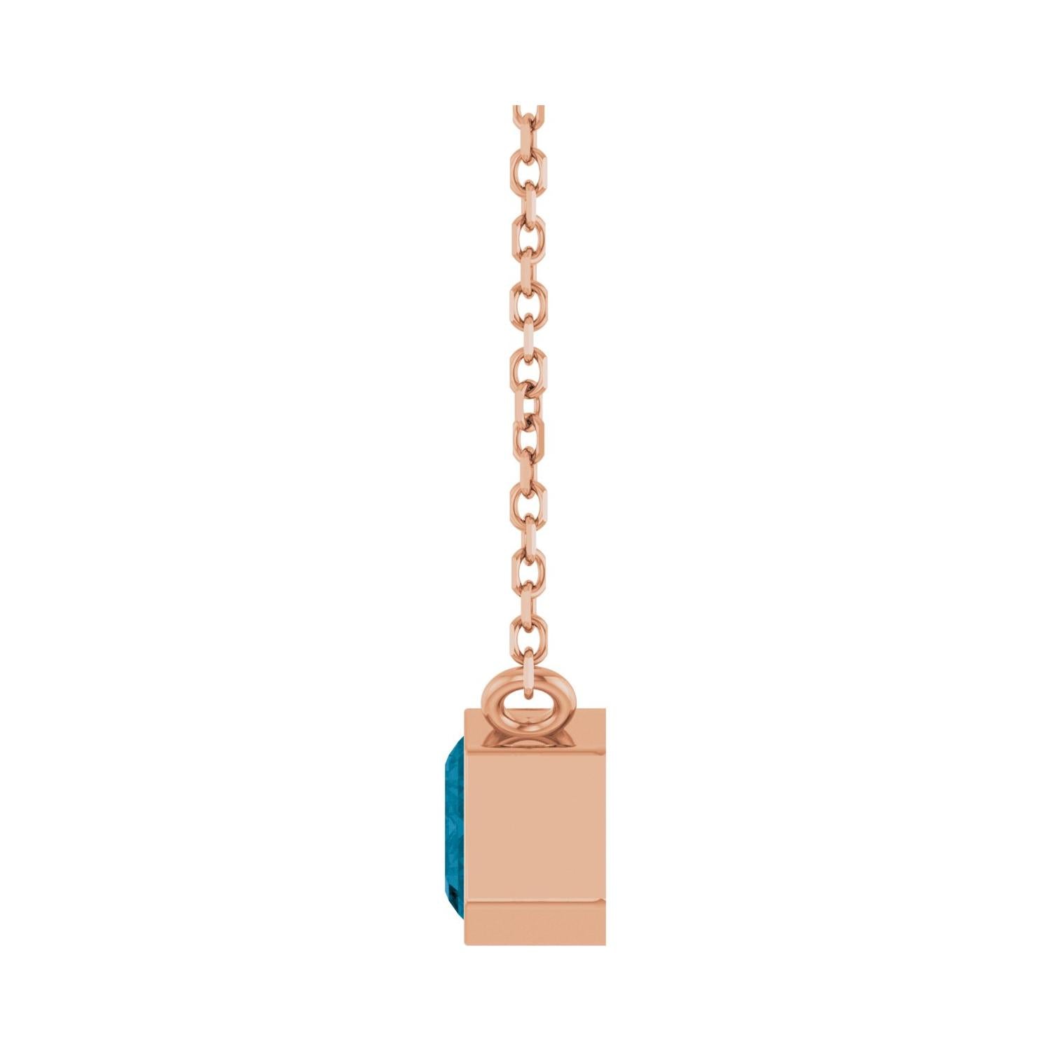 East West Emerald-Cut Necklace in 
