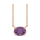 East West Oval 14K rose gold Necklace in Alexandrite