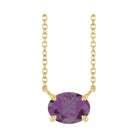 East West Oval 14K yellow gold Necklace in Alexandrite