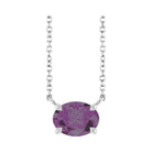 East West Oval Sterling silver Necklace in Alexandrite