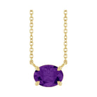 East West Oval 14K yellow gold Necklace in Amethyst