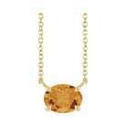 East West Oval 14K yellow gold Necklace in Citrine