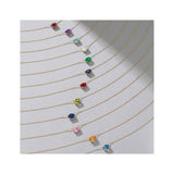 Oval birthstone necklace