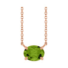 East West Oval 14K rose gold Necklace in Peridot