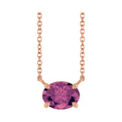 East West Oval 14K rose gold Necklace in Tourmaline