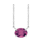 East West Oval Sterling silver Necklace in Tourmaline