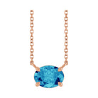 East West Oval 14K rose gold Necklace in Zircon