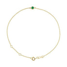 Emerald / May 14K yellow gold bracelet, Emerald / May 14K yellow gold birthstone bracelet, Emerald / May 14K yellow gold gemstone bracelet