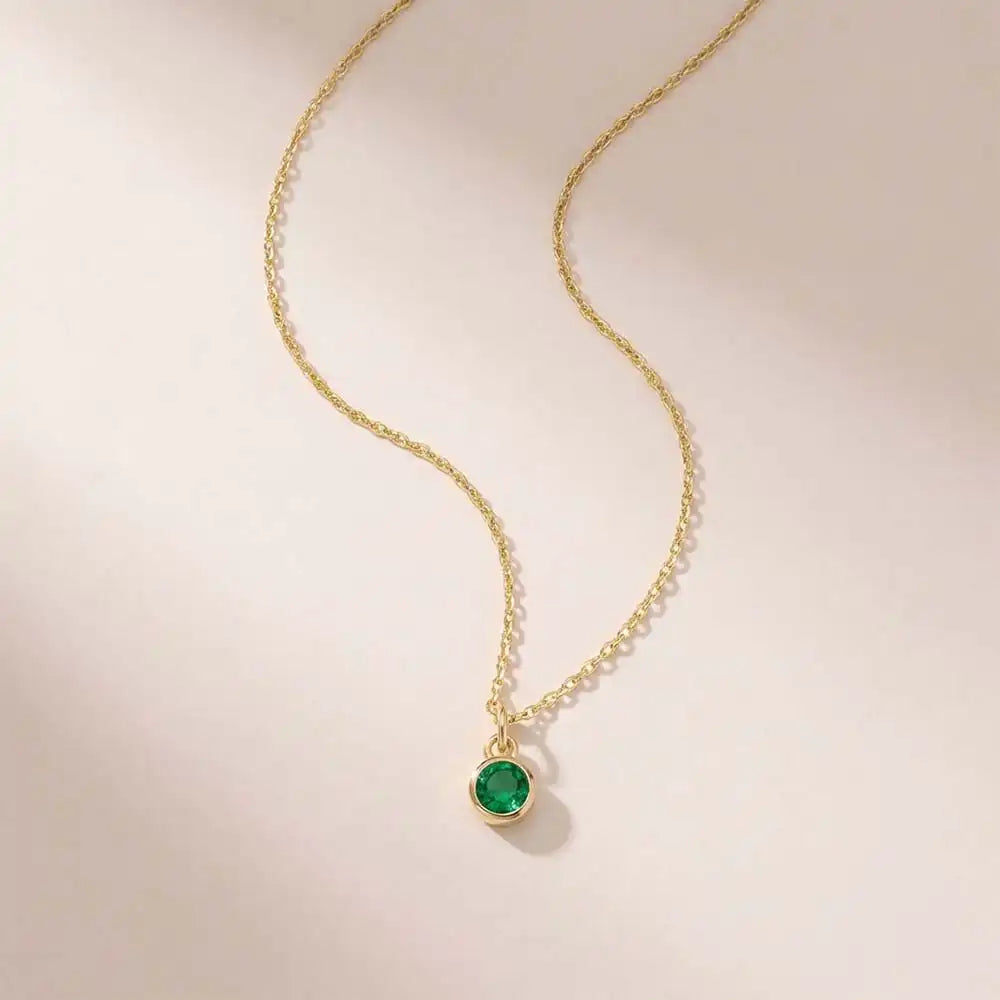Emerald Charm Necklace
