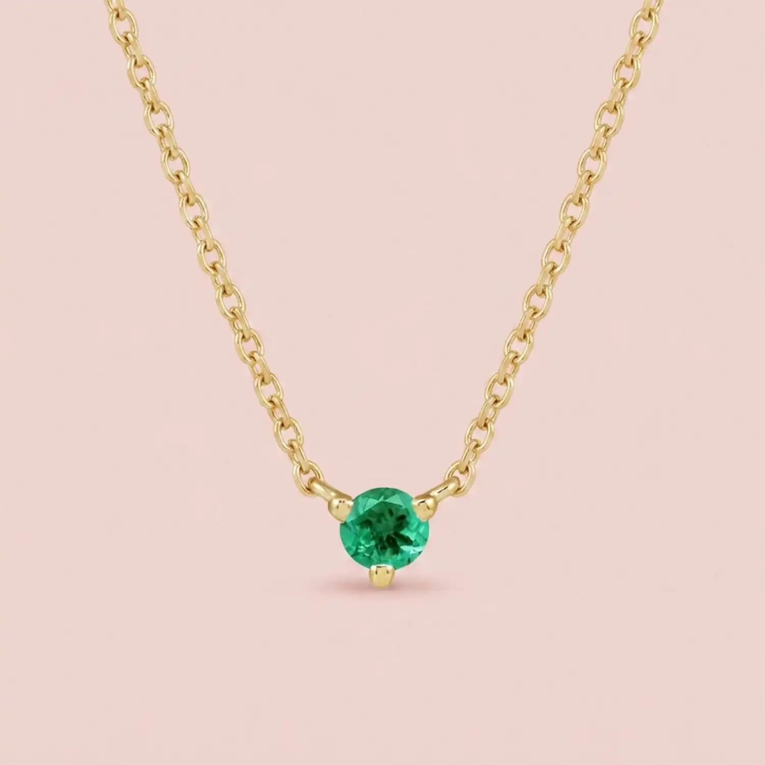 Mini emerald necklace in 14K gold variant--14K-rose-gold, variant--14K-yellow-gold, variant--14K-white-gold, variant--Sterling-silver
