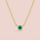 Mini emerald necklace in 14K gold variant--14K-rose-gold, variant--14K-yellow-gold, variant--14K-white-gold, variant--Sterling-silver