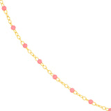 Enamel Bead Chain Necklace Fun Beaded Colorful Chain(18-in)(18in) variant--Pink variant--Gold-fill variant--Necklace-(18in) variant--14K-yellow-gold