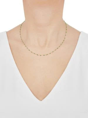  Enamel Bead Chain Necklace Fun Beaded Colorful Chain