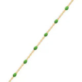 Enamel Bead Chain Necklace Fun Beaded Colorful Chain(18-in)(18in) variant--Green variant--Gold-fill variant--Necklace-(18in) variant--14K-yellow-gold