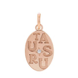 14K rose gold Taurus zodiac charm with diamond accent, gift-ready(Apr-20---May-20) variant--Taurus variant--14K-rose-gold