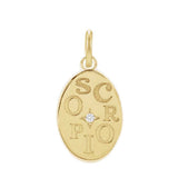 Artisan-crafted Scorpio pendant in luminous 14K white gold, etched with zodiac detail variant--14K-yellow-gold