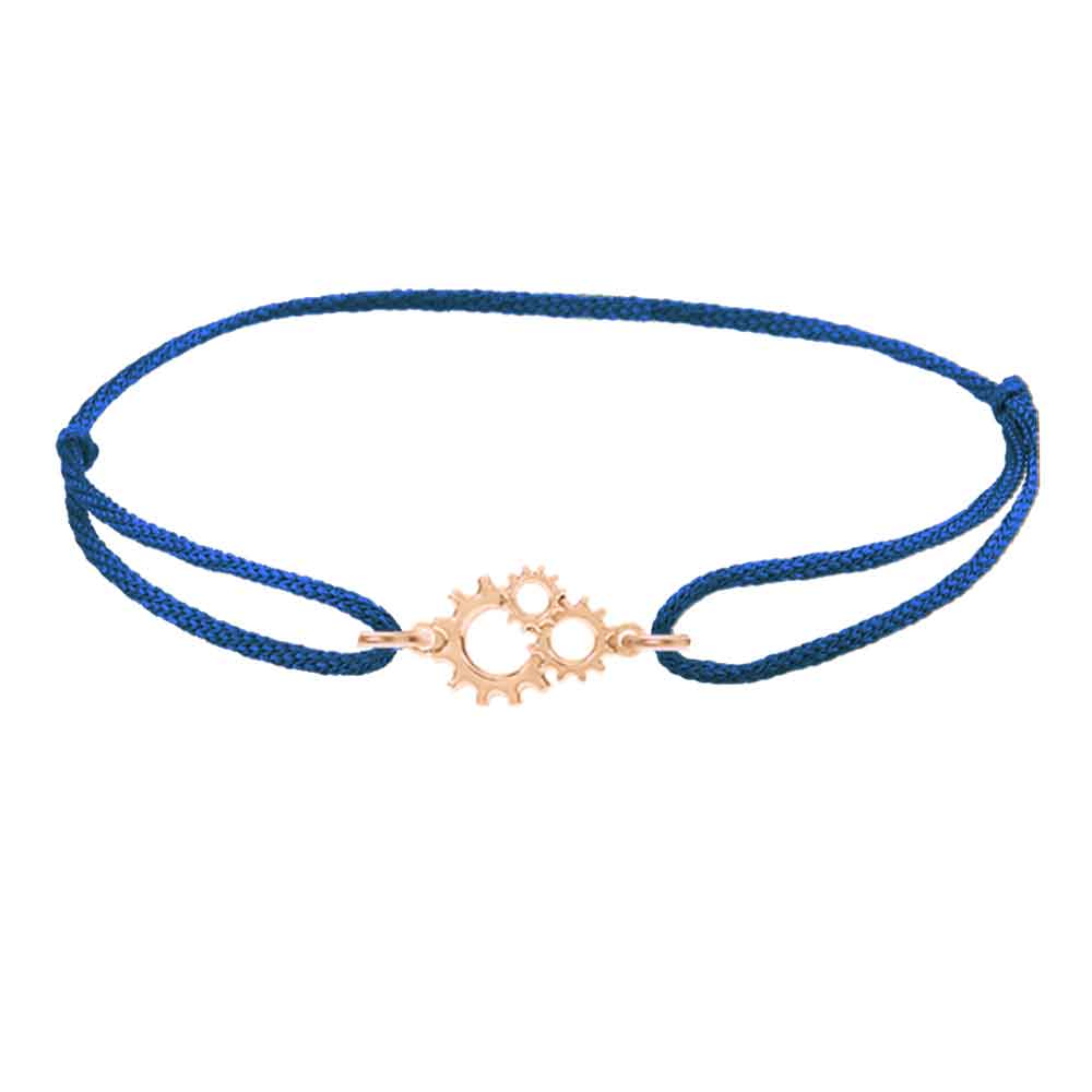 Gears Silk Knot bracelet in rose gold