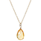 Gold-fill Citrine necklace, Gold-fill Citrine gemstone necklace, Gold-fill Citrine birthstone necklace