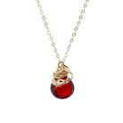 Gold-fill Garnet necklace, Gold-fill Garnet gemstone necklace, Gold-fill Garnet birthstone necklace