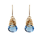 Gold-fill London Blue Topaz earrings, Gold-fill London Blue Topaz gemstone earrings, Gold-fill London Blue Topaz birthstone earrings