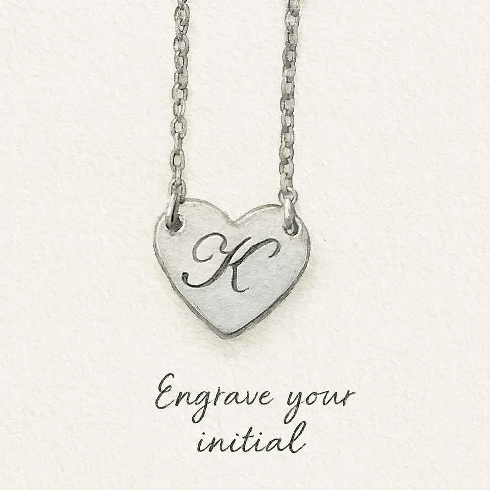 illustration of custom engraving on white gold heart pendant variant--mczr_price_175