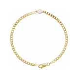 Lab Created Diamond link bracelet in solid gold with 5mm ethically sourced stone variant--Diamond-Lab