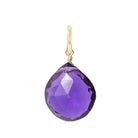 Gift-ready Large Gold-fill Amethyst briolette charm USA