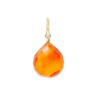 Gift-ready Large Gold-fill Carnelian briolette charm USA