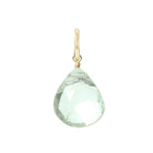 Gift-ready Large Gold-fill Green Amethyst briolette charm USA