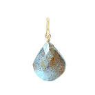 Gift-ready Large Gold-fill Labradorite briolette charm USA