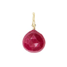 Gift-ready Large Gold-fill Ruby briolette charm USA