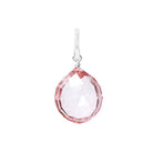 Gift-ready Large Sterling silver Pink Topaz briolette charm USA