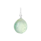 Gift-ready Large Sterling silver Prehnite briolette charm USA