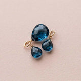 6mm london topaz drop charm designed in gold-fill, perfect for custom jewelry creation.