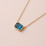 East West London Blue Topaz necklace in 14K yellow gold variant--14K-yellow-gold variant--14K-white-gold variant--14K-rose-gold variant--Sterling-silver variant--London-topaz
