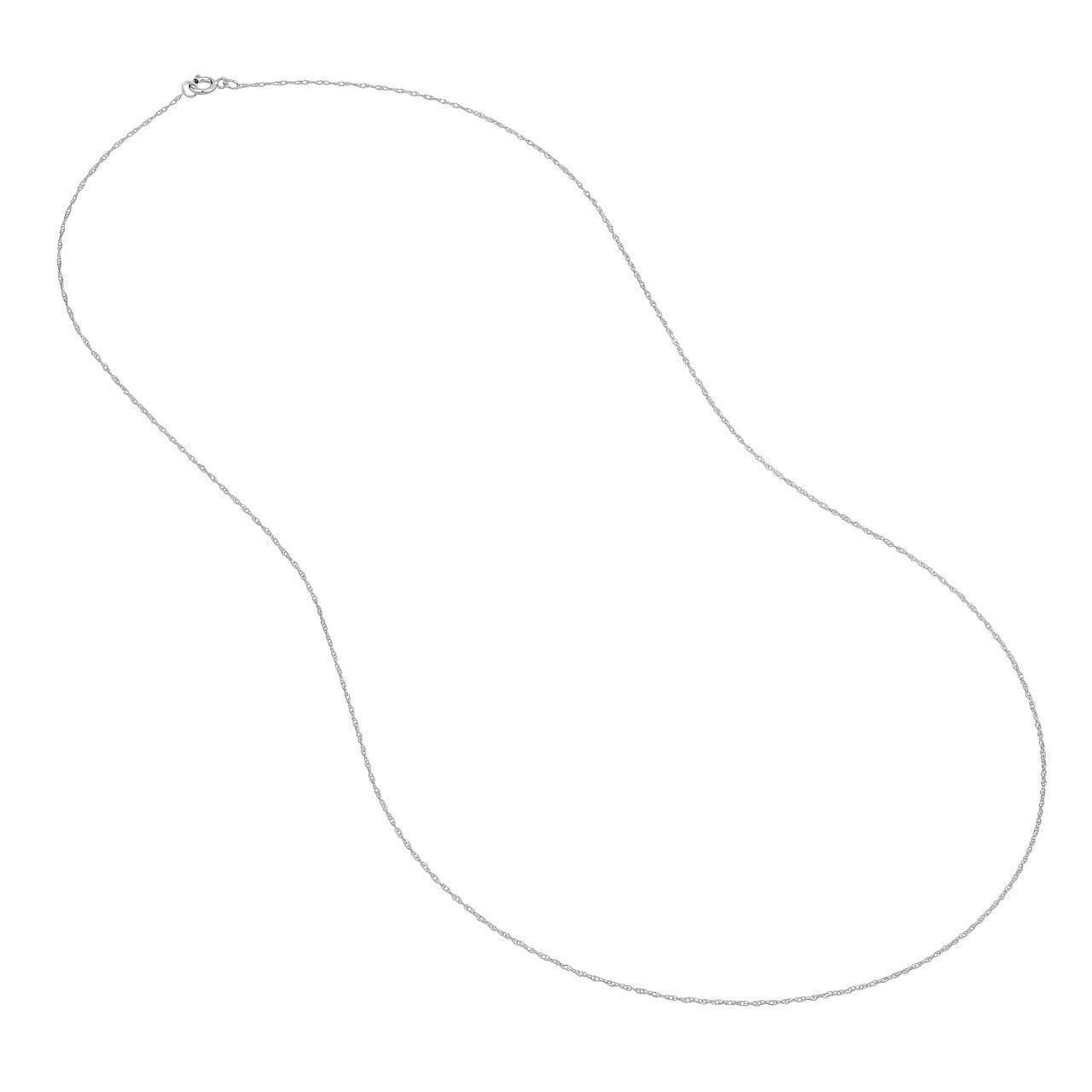 Pendant rope chain in gold, style and length variant variant--10K-white-gold variant--16in variant--18in variant--14K-white-gold variant--20in