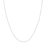 Sterling silver bead chain with diamond-cut texture variant--14K-white-gold variant--16in variant--18in variant--20in variant--Sterling-silver
