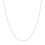 Sterling silver bead chain with diamond-cut texture
