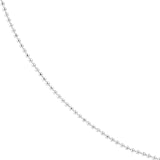 Refined white gold diamond-cut bead necklace variant--14K-white-gold variant--16in variant--18in variant--20in variant--Sterling-silver