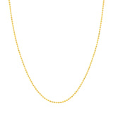 Minimal 14K gold diamond-cut bead necklace variant--14K-yellow-gold variant--16in variant--18in variant--20in