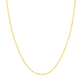 Minimal 14K gold diamond-cut bead necklace